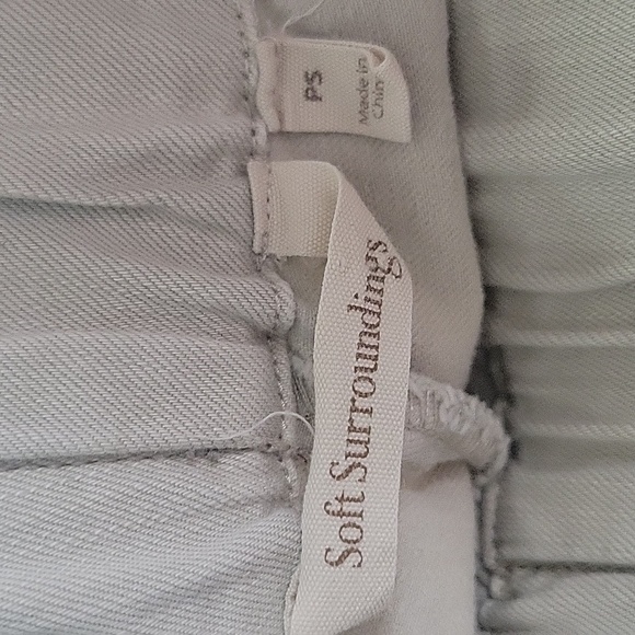 Soft Surroundings Stone Pull-on Jeggings Ankle Snaps Size SP Small Petite - Picture 6 of 7
